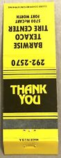 Vintage 20 Strike Matchbook Cover - Barwise Texaco Tire Center Fort Worth, TX picture