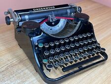 1934 Underwood Universal Working Glossy Black Vintage Typewriter w New Ink picture