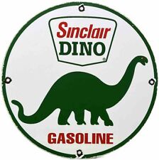 VINTAGE SINCLAIR GASOLINE PORCELAIN SIGN DEALERSHIP GAS STATION DINO MOTOR OIL picture