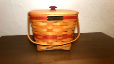 Longaberger Christmas Edition Cranberry Basket W Woodcrafts lid picture