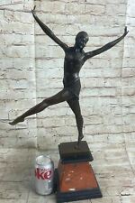 Signed Demetre Chiparus Art Nouveau Beautiful Dancer Bronze Marble Base Figur Nr picture