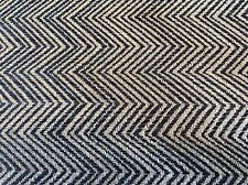 Robert Allen OUTDOOR Chevron Zig Zag Upholstery Fabric Peaking Out Indigo 8.25yd picture