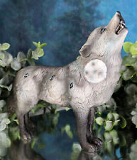 Full Moon Wolf Pack Native Tribal Howling Wolf Totem Spirit Figurine 6.25