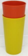 Vintage Tuppwerware #873 Orange and Yellow 12 oz. Tumbler. Set of 2. picture