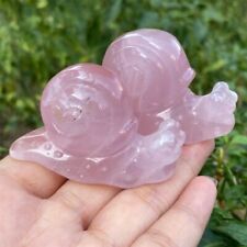 1pc  Natural Rose quartz Snail Carved Crystal Snail picture
