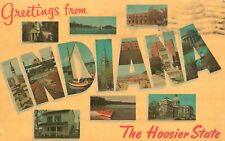 Vintage Postcard 1964 Greetings from the Hoosier State Indiana IN picture