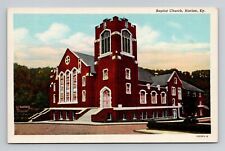 Postcard Baptist Church Harlan Kentucky, Vintage Linen N12 picture
