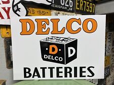 Antique Vintage Old Style Delco Batteries Sign picture
