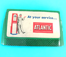 1950's Model Train ATLANTIC Gas Oil Advertising Tin Metal Billboard Sign picture