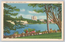 Postcard West Lake Park, Los Angeles, California picture