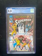 VRERY RARE 2nd PRINTING Superman: The Legacy of Superman #1 CGC 8.0 (1993) picture