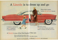 1956 '56 LINCOLN FORD Luxury Automobile Car 2 Page Vintage Print Ad picture