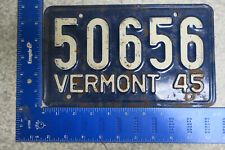 Vermont License Plate Tag VT 1945 45 #50656 picture