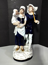 Antique Large Royal Dux Porcelain Figurine, Family Group, 19