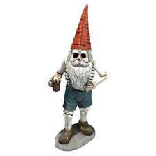 Toast the Living Dead German Beer Fest Male Skeleton Halloween Gnome Sculpture picture