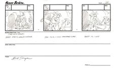 Flintstones Hollyrock Animation Storyboard Hanna B Signed by Bob Singer 1993 42 picture