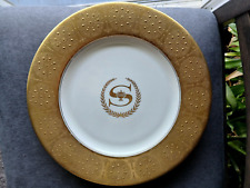 1950s sheraton hotel gold service charger plate 10 3/4 inches castelton studios picture