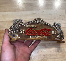 Coca Cola Cash Register Sign Plaque Cast Iron Metal Patina Soda Pepsi Collector picture