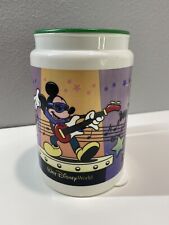 Walt Disney World Refillable Whirley Mug Souvenir Cup Mickey Guitar Green picture