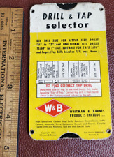 Vintage - Calculator Slide Rule ~ W&B Whitman Barnes ~ Drill Tap Selector picture
