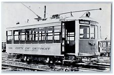 c1910 Department Street Railways Trolleys Streetcar Safety Detroit Mich Postcard picture