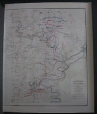 Antique Official 1893 Battlefields Maps of Fisher Hill & Cedar Creek Fall 1864 picture
