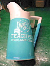 TEACHER'S HIGHLAND CREAM  WT&S SCOTCH WHISKY  CERAMIC PITCHER 8'' JAPAN STICKER picture