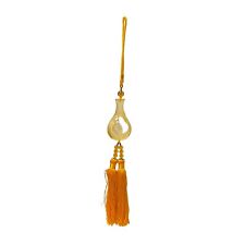 Crystal Glass Fengshui Fortune Yellow Lotus Hand Bottle Decor Tassel ws2191 picture