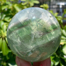 1.42LB Natural beautiful colorful fluorite quartz crystal ballsphere healing picture