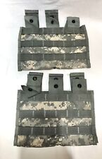 TWO US Military Molle Triple Mag Pouch 3 Mag Pouches ACU Camo, 8465-01-525-0598 picture
