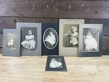 Lot Of 6 Antique Victorian Cabinet Cards Of Children  picture
