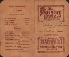 1914-1915 PHILOMATH, OREGON antique public school REPORT BOOK grades & honors picture