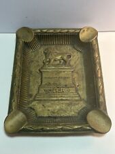 Art Nouveau Depose Antique Bronze Ashtray Trinket Dish Waterloo Lion Napoleon picture