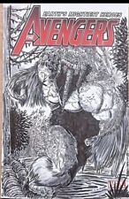 Marvel Comics Man-Thing ORIGINAL ART SKETCH On Avengers Sketch Cover. picture