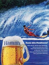 1965 Style Hamm's Beer Water Skiing Theme NEW METAL SIGN:  Large Size - 12 x 16