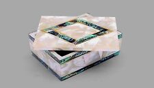 White Marble Jewelry Box Shiny Gemstone Random Work Anklet Box from Handicrafts picture