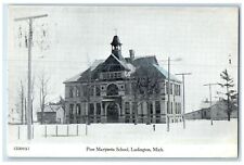 1910 Exterior View Pere Marquette School Building Ludington Michigan MI Postcard picture