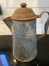 VTG (antique?)  Rusted Coffee Tea Pot - Farmhouse, Tin Medal ☕️ picture