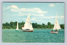 Hillsboro OH-Ohio, Sailing On Rocky Fork Lake, Antique, Vintage Postcard picture