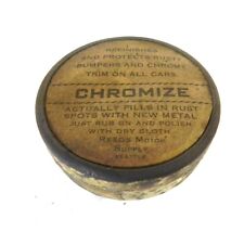 VINTAGE CHOMIZE TIN CAN REED'S MOTOR SUPPLY SEATTLE CONTENTS SOLIDIFIED USED VTG picture