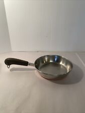 Vintage Revere Ware 7 Inch Copper Bottom Stainless Skillet Frying Pan No Lid picture