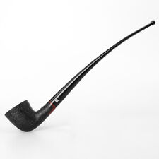 Long Stem Churchwarden Pipe Handmade Briarwood Tobacco Pipe Sandblasted Finished picture