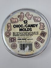 Vintage 12 Miniature Chocolate Candy Molds Fox Run Craftsman 1982 Original Tin picture