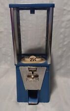 Vintage Oak Mfg 25 Cent  Blue Gumball Machine picture