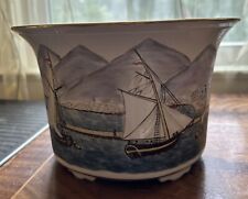 Vintage Chelsea House Jardiniere/Planter Hand Painted(Italy) Seascape & Mountain picture