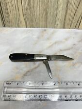 Antique Camco USA 551 black handle Barlow Pocket Knife, 2 carbon steel blades picture
