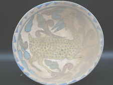 Wonderful Antique Islamic  painted Deer ceramic pottery bowl #A598 picture