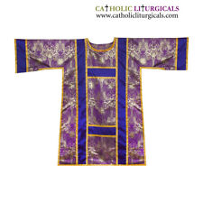 Spanish Dalmatic Metallic Violet vestment with Deacon's stole & maniple,chasuble picture