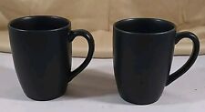 Target Home Stoneware Coffee Mug Worldview Onyx Solid Matte Bk.Thailand Set of 2 picture
