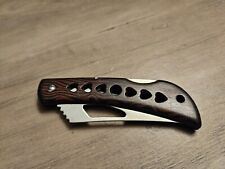 NICE SINGLE BLADE PEN KNIFE-SLIPJOINT-WOODEN SCALES BRASS BOLSTERS picture